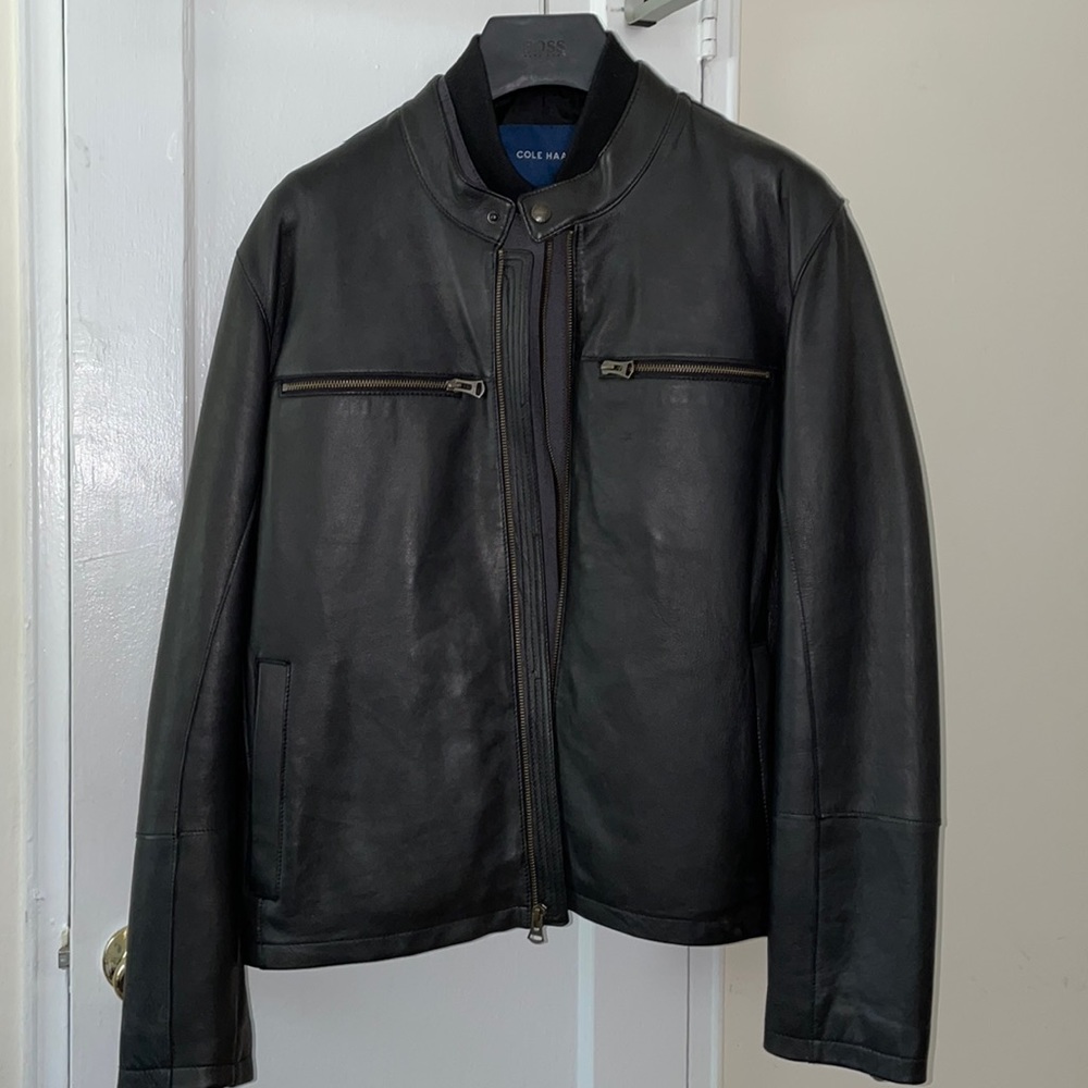 Cole Haan Motorcycle Jacket - Picture 1 of 8